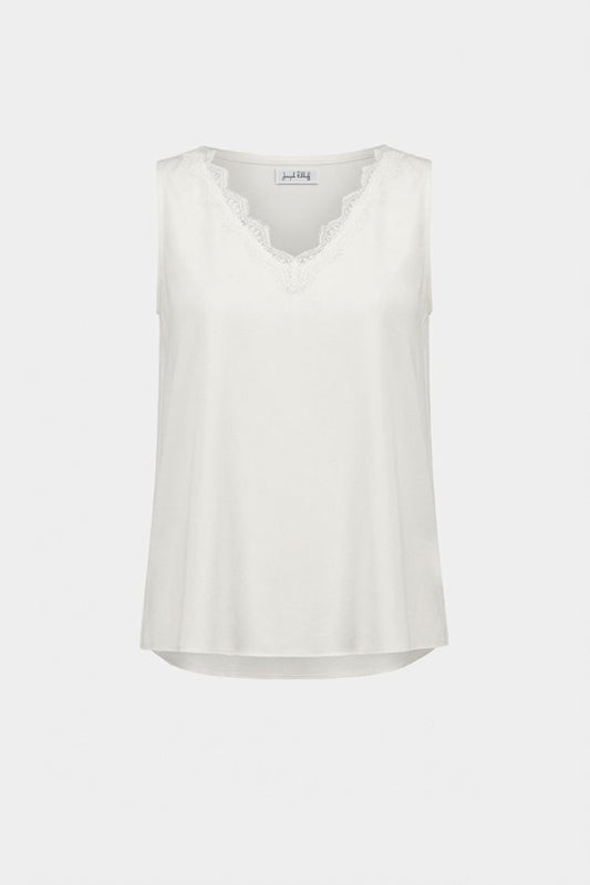 Satin Sleeveless V-Neck