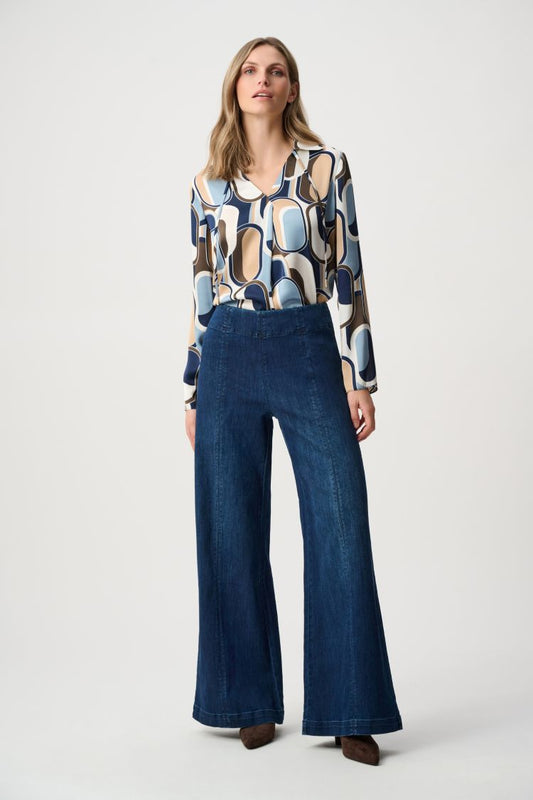 Pull-On Palazzo Jeans