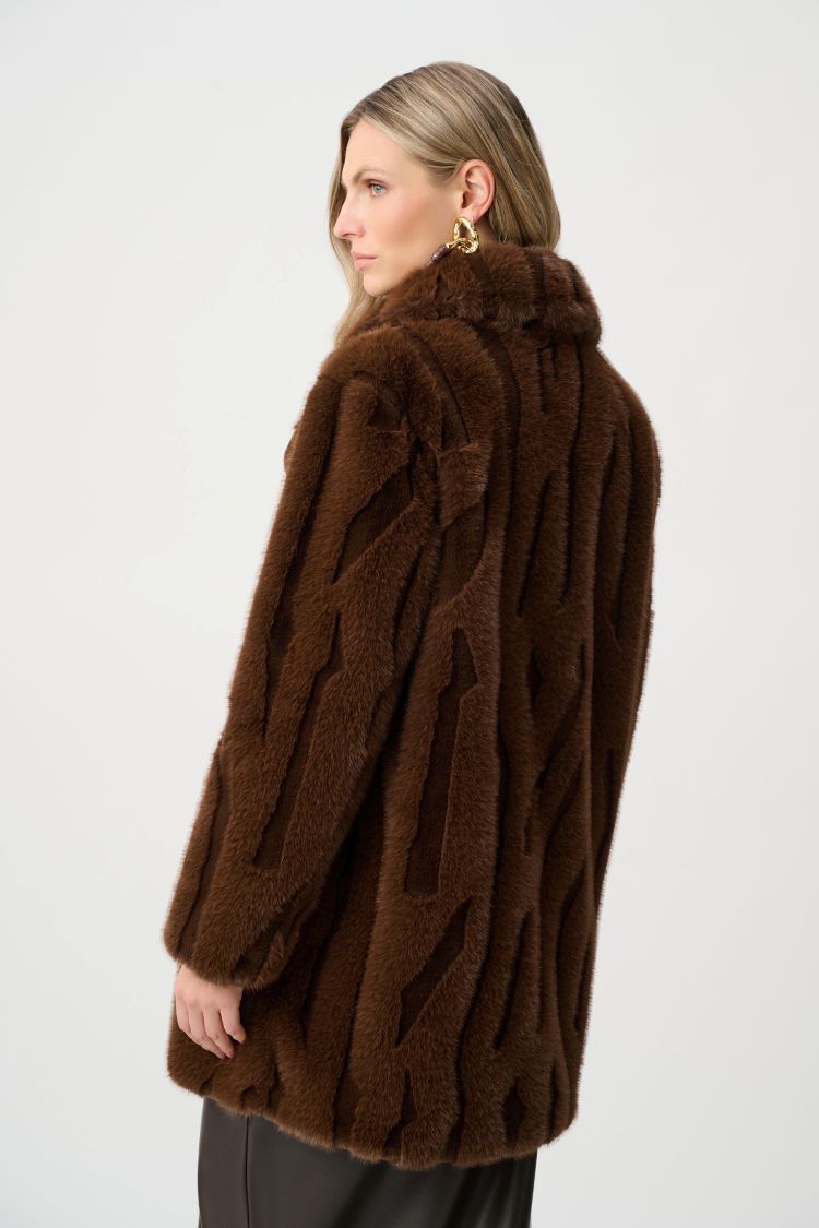 Textured Faux Fur Coat