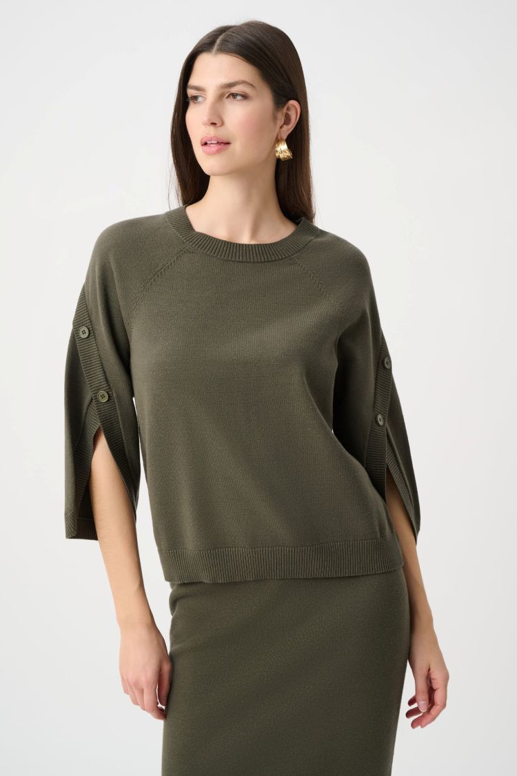 Button Shoulder Pullover