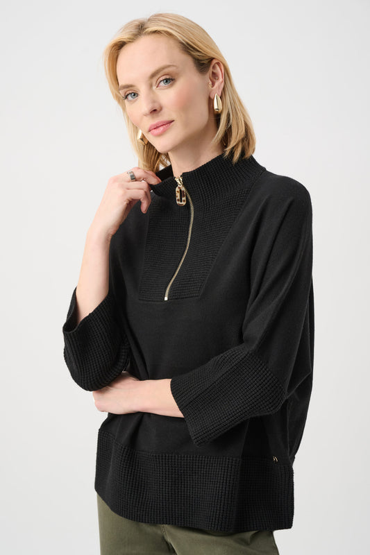 Half Zip Funnel Neck Sweater