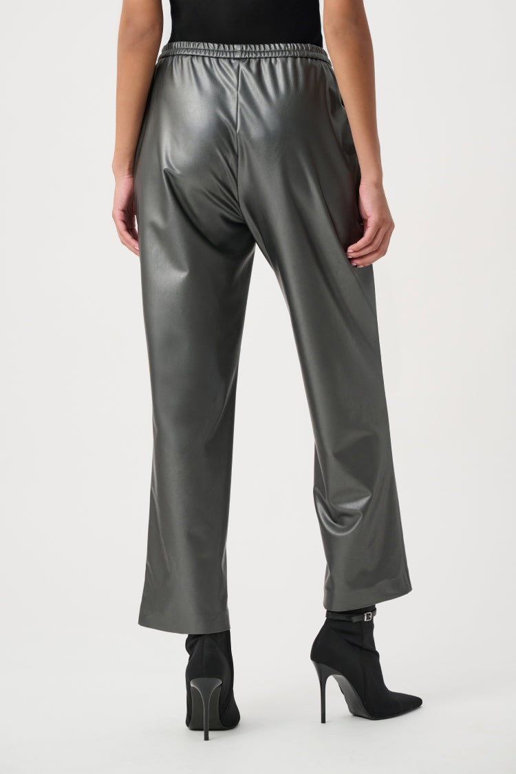 Joseph Ribkoff Leatherette Straight-Leg Pants