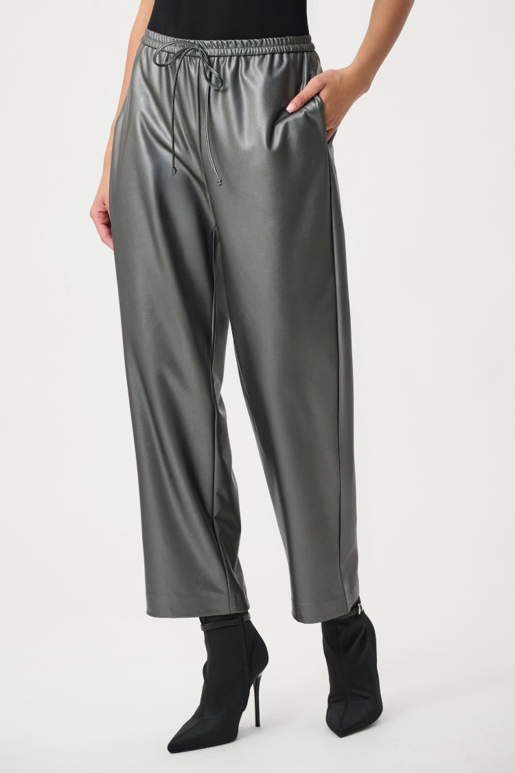 Joseph Ribkoff Leatherette Straight-Leg Pants