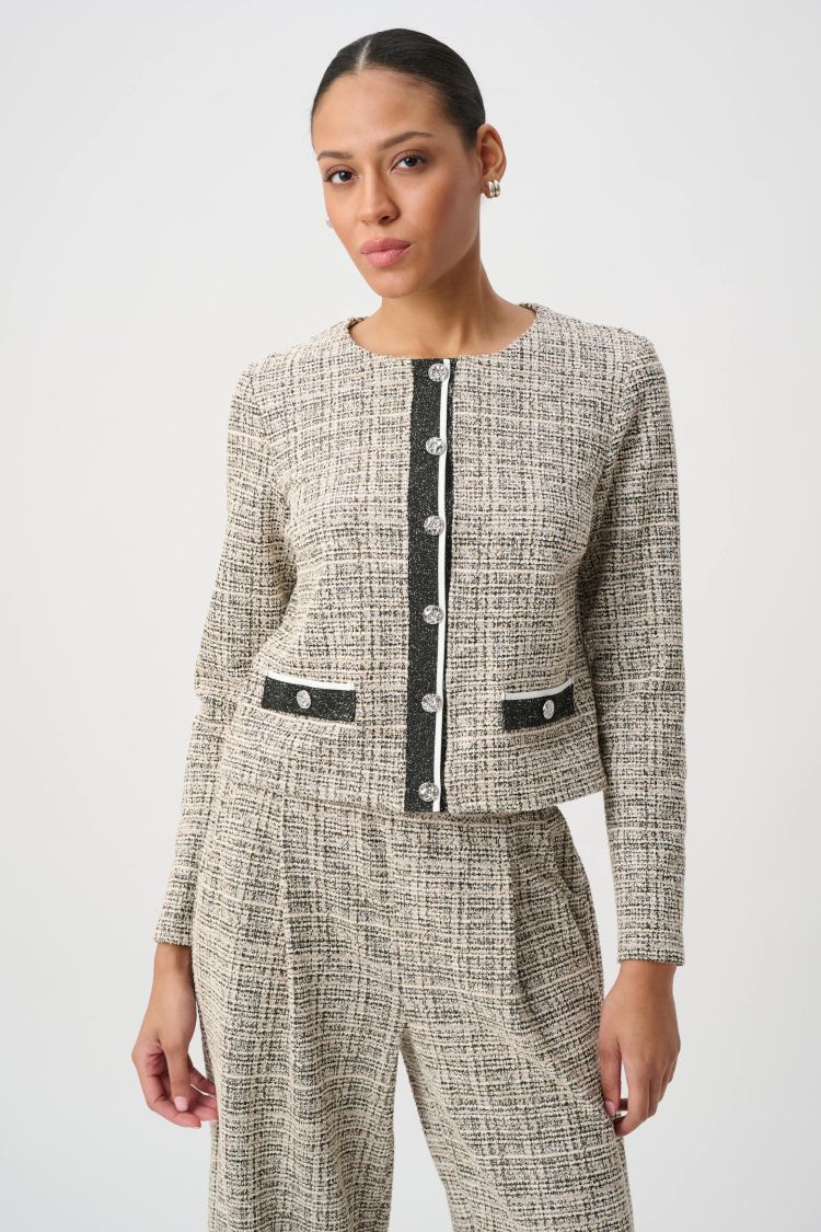 Plaid Boucle Blazer