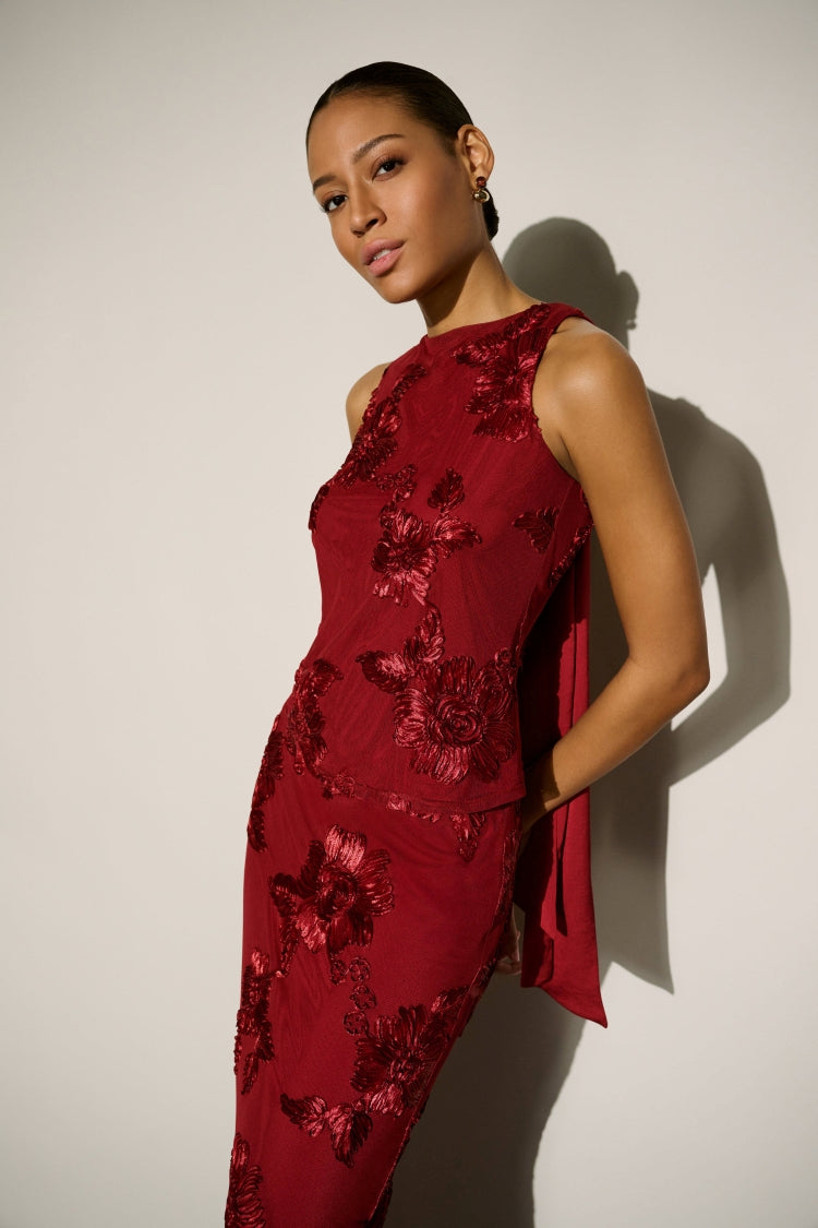 Joseph Ribkoff Applique Knit Sleeveless Top