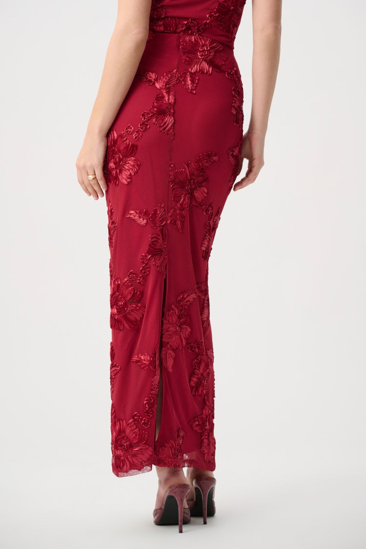 Joseph Ribkoff Applique Knit Maxi Skirt