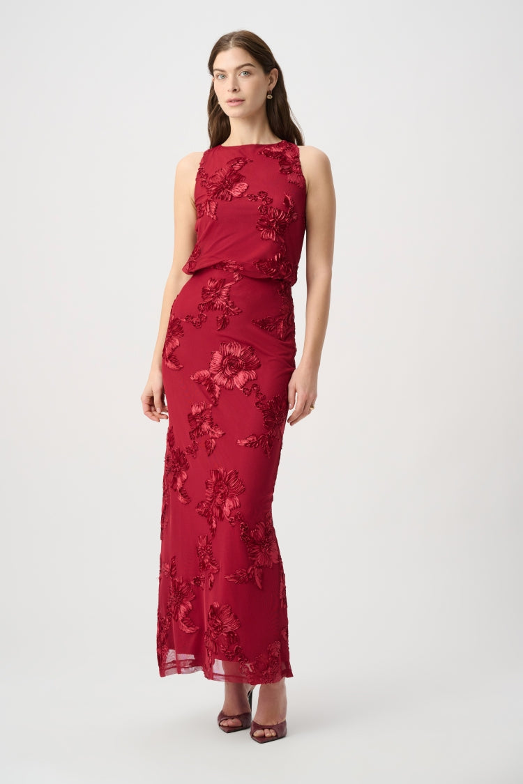 Joseph Ribkoff Applique Knit Maxi Skirt