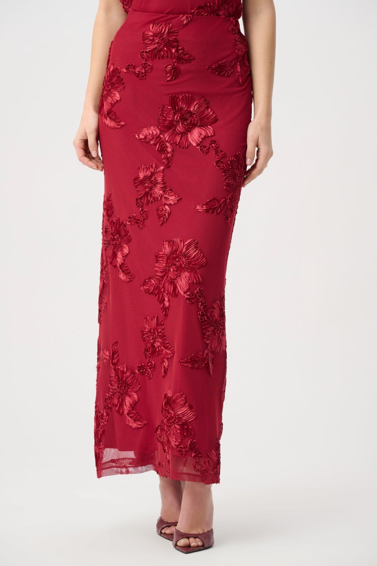 Joseph Ribkoff Applique Knit Maxi Skirt
