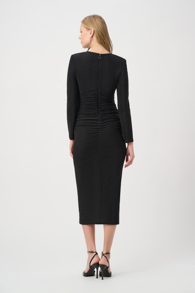 Joseph Ribkoff Sparkle Ruched Sheath Dress
