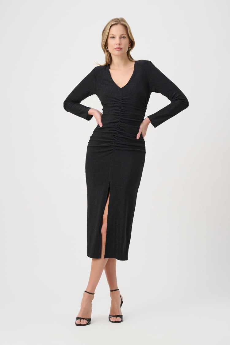 Joseph Ribkoff Sparkle Ruched Sheath Dress