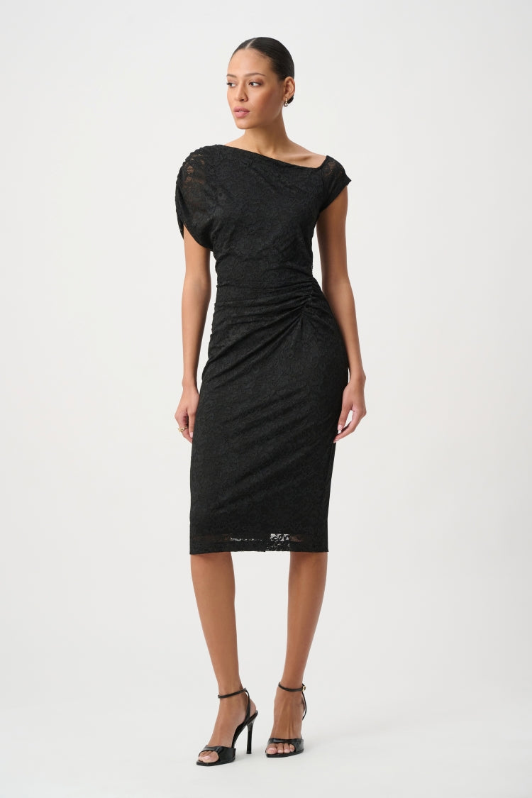 Joseph Ribkoff Lace Off-Shoulder Sheath Dress