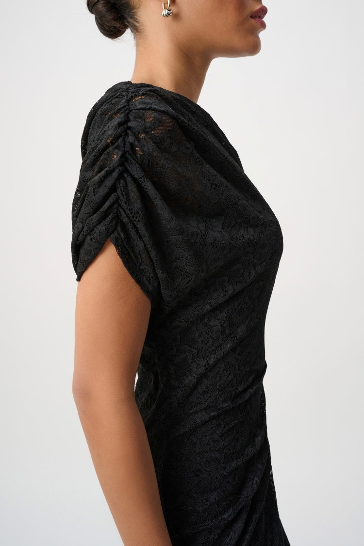 Joseph Ribkoff Lace Off-Shoulder Sheath Dress