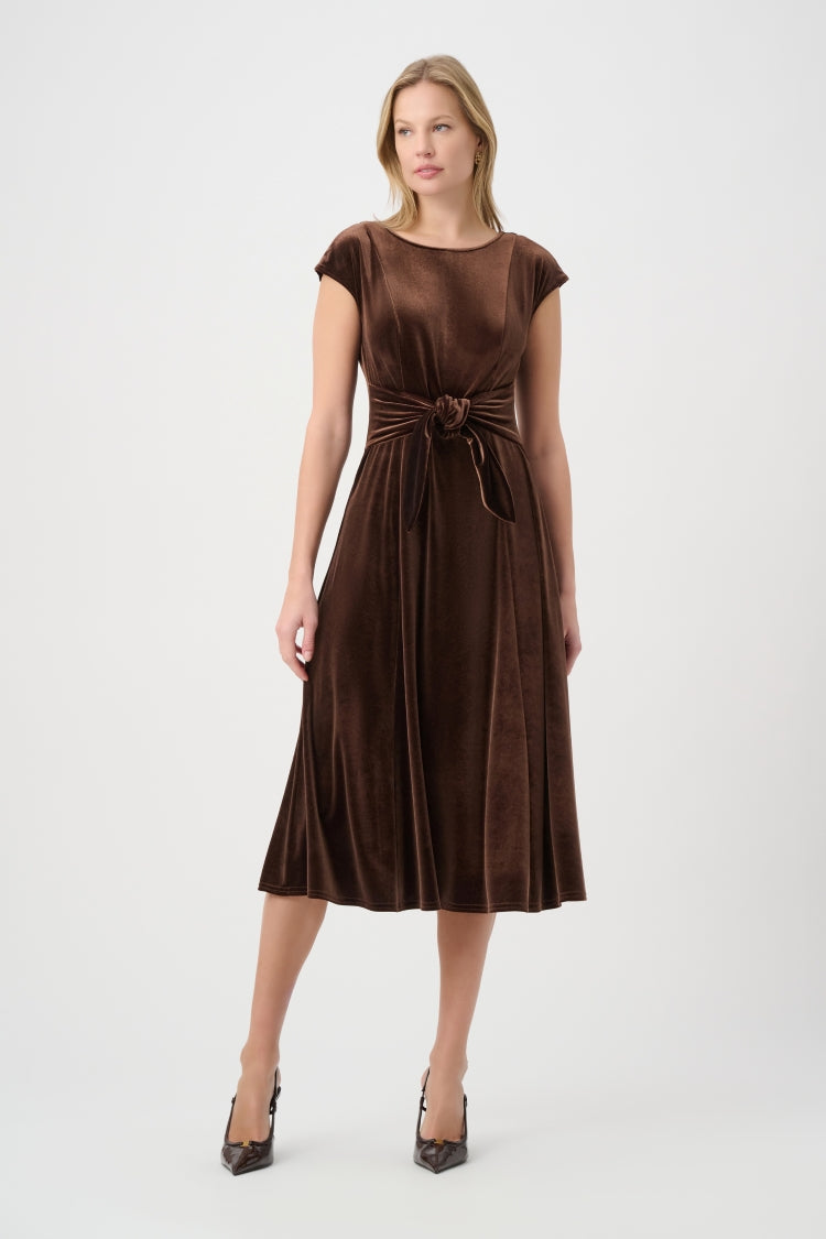 Joseph Ribkoff Velvet Fit & Flare Dress