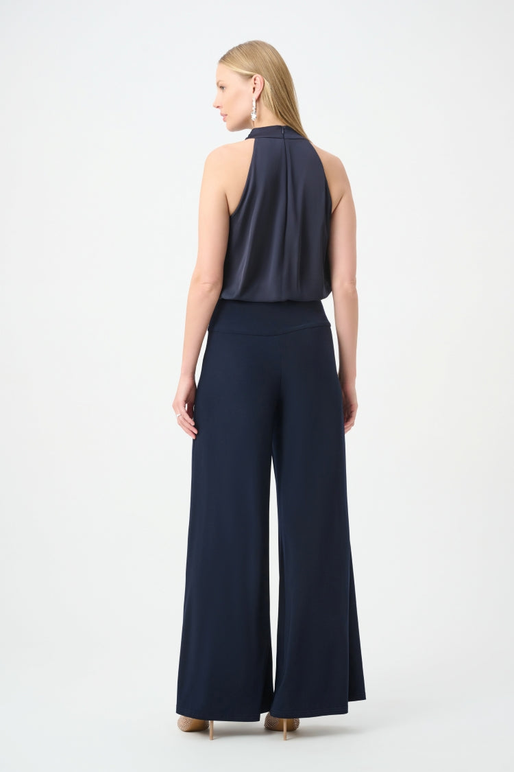 Joseph Ribkoff Belted High-Neck Jumpsuit