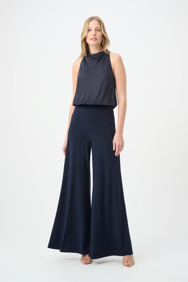 Joseph Ribkoff Belted High-Neck Jumpsuit
