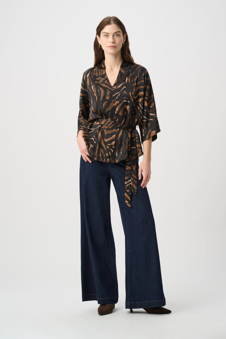 Joseph Ribkoff Featherweave Palazzo Jeans