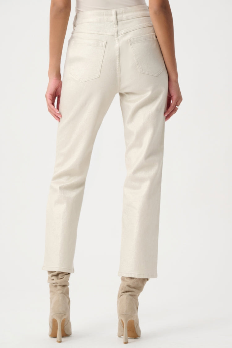 Joseph Ribkoff Metallic Straight Leg Jeans