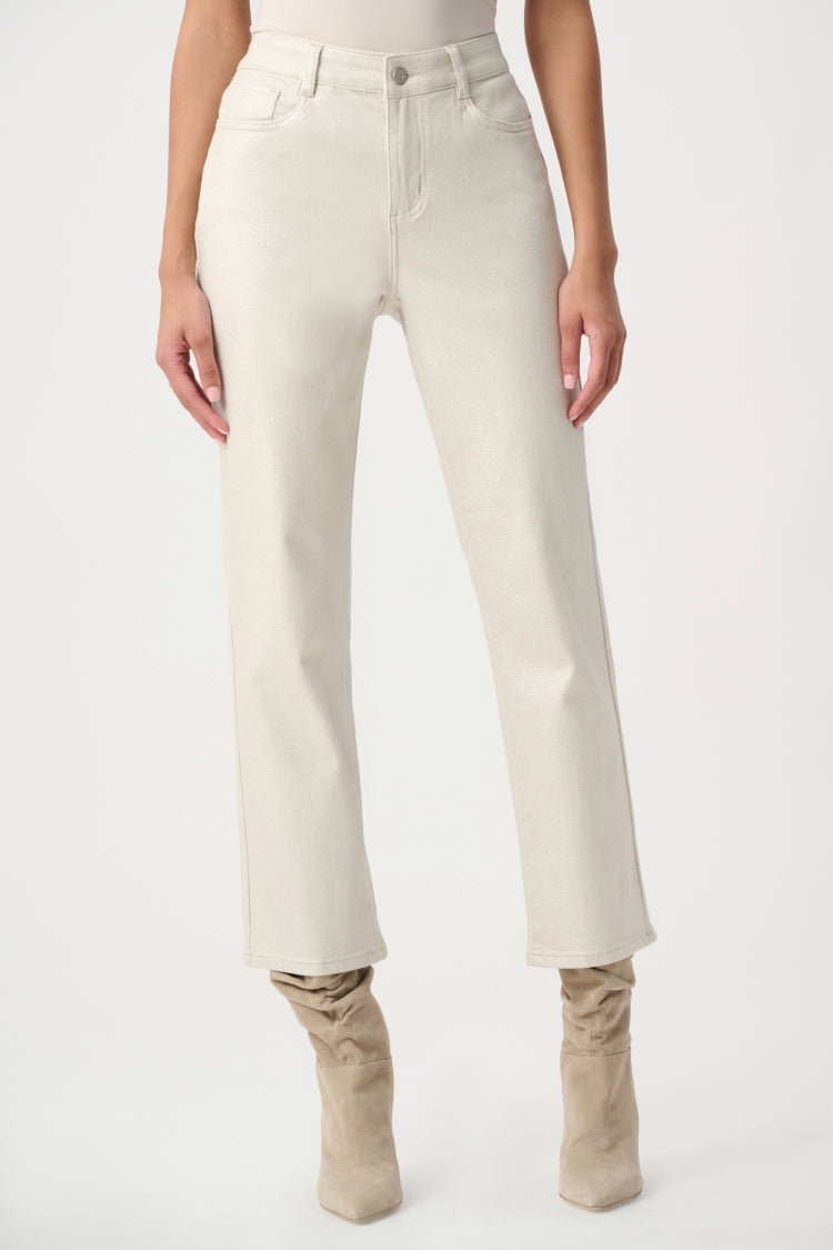 Joseph Ribkoff Metallic Straight Leg Jeans