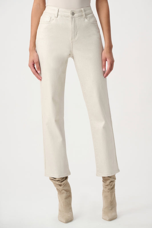 Joseph Ribkoff Metallic Straight Leg Jeans