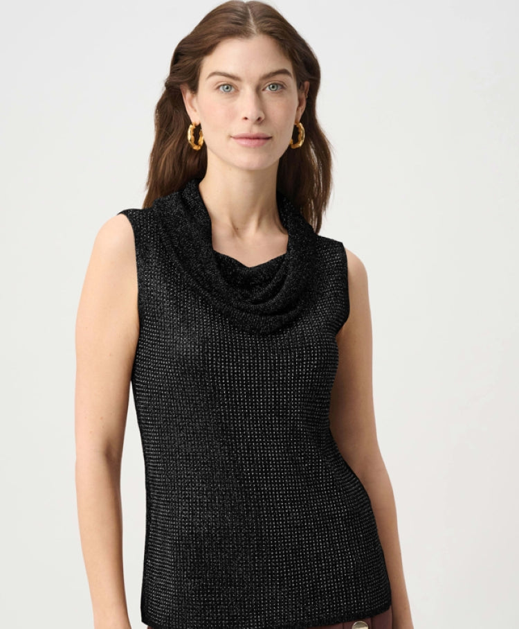 Joseph Ribkoff Metallic Cowl Neck Top