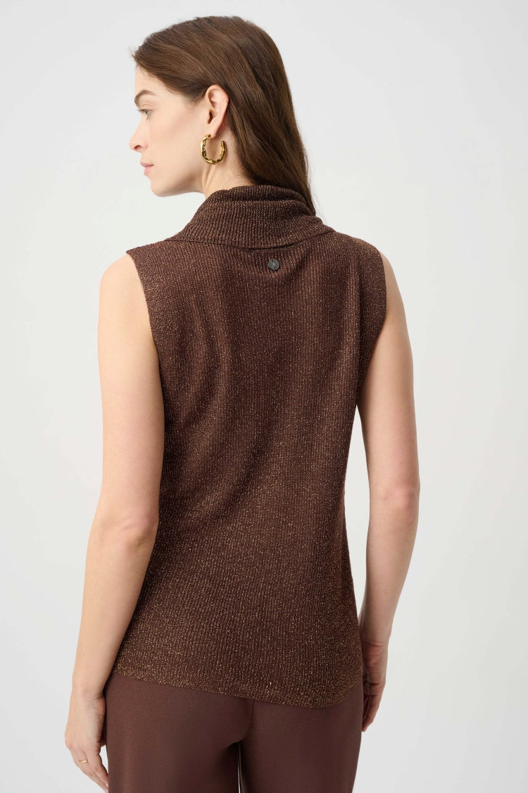 Joseph Ribkoff Metallic Cowl Neck Top