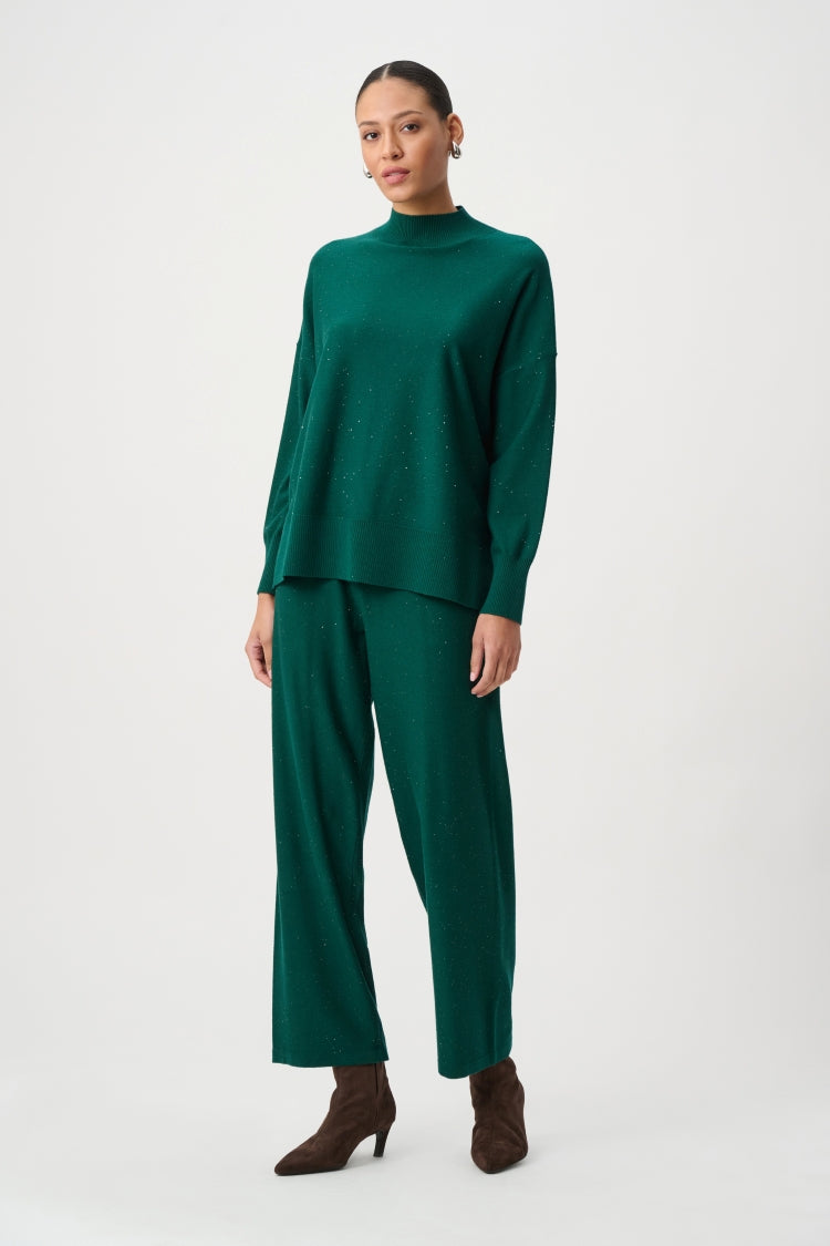 Joseph Ribkoff Sequin Knit Mock Neck Sweater