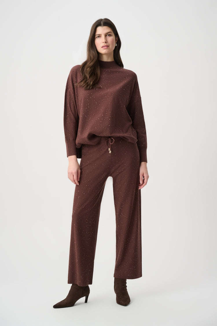 Joseph Ribkoff Sequin Knit Mock Neck Sweater