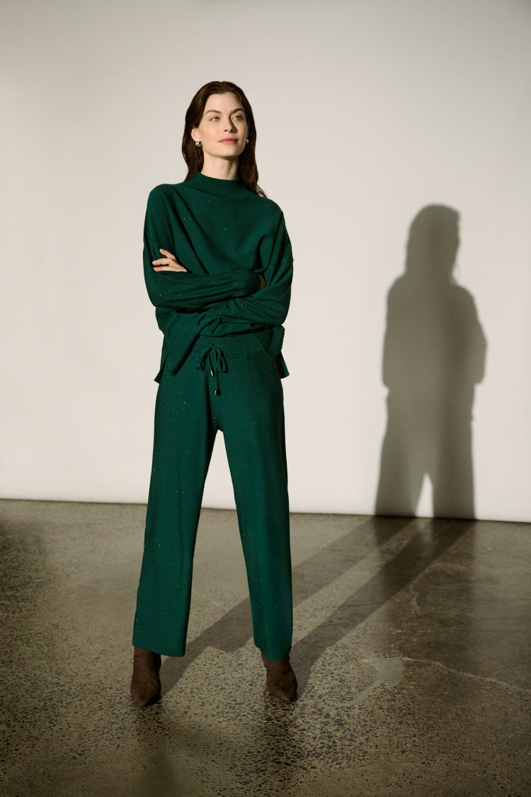 Joseph Ribkoff Sequin Knit Culotte Pants