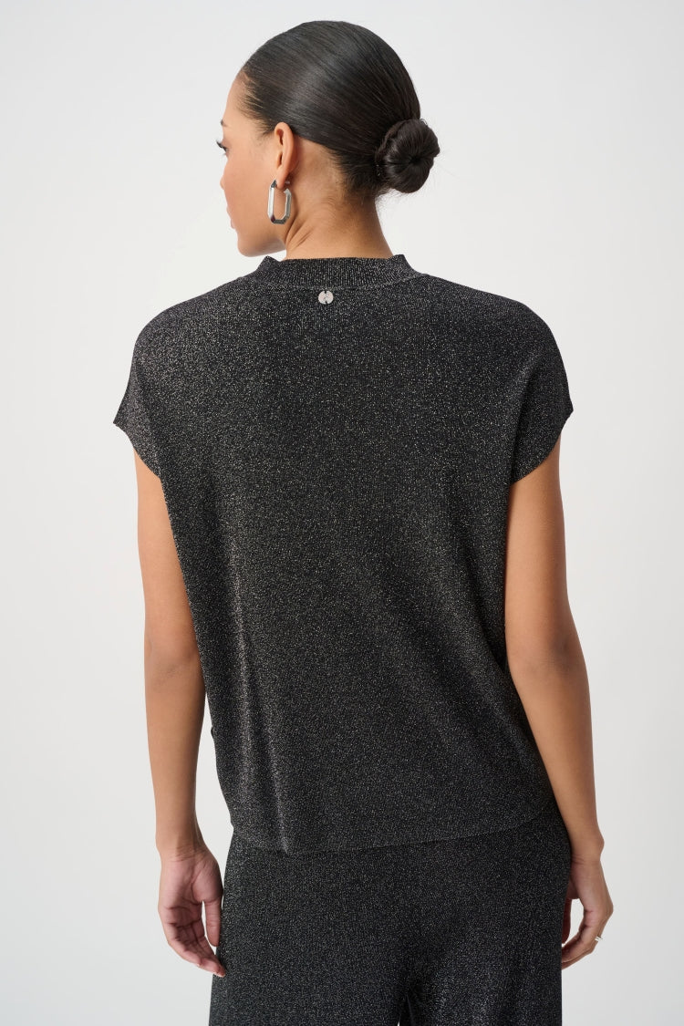 Joseph Ribkoff Metallic Jewel Embellished Top