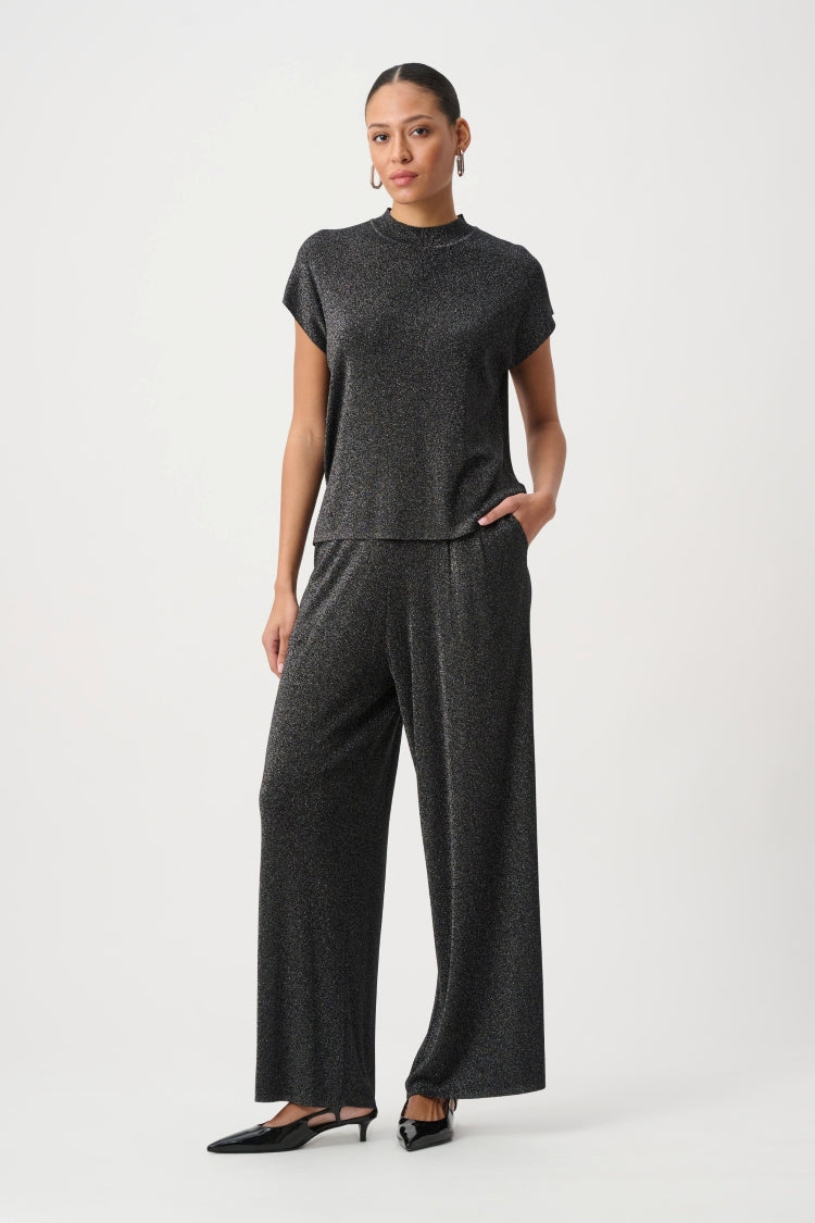 Joseph Ribkoff Metallic Jewel Embellished Top