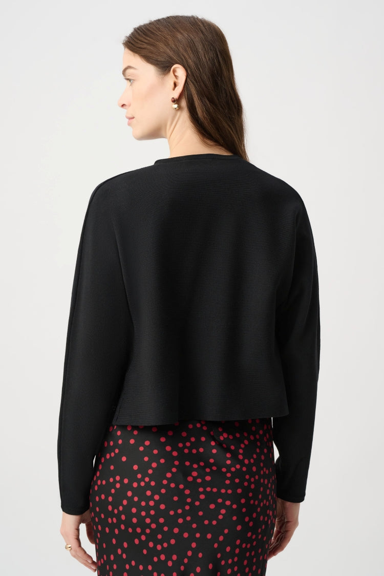 Joseph Ribkoff Faux Fur Collar Knit Top