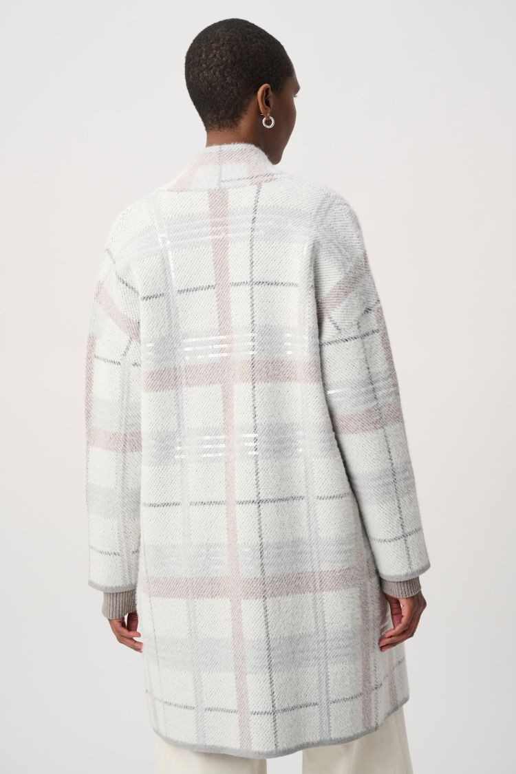 Joseph Ribkoff Plaid Open Front Cardigan