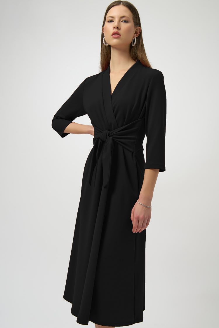 Formal Wrap Midi Dress