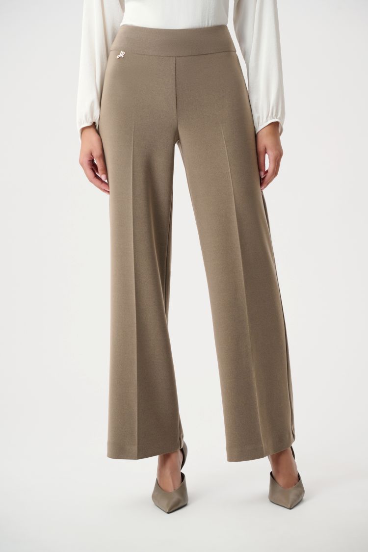 Silky Wide Leg Pull-On Pants