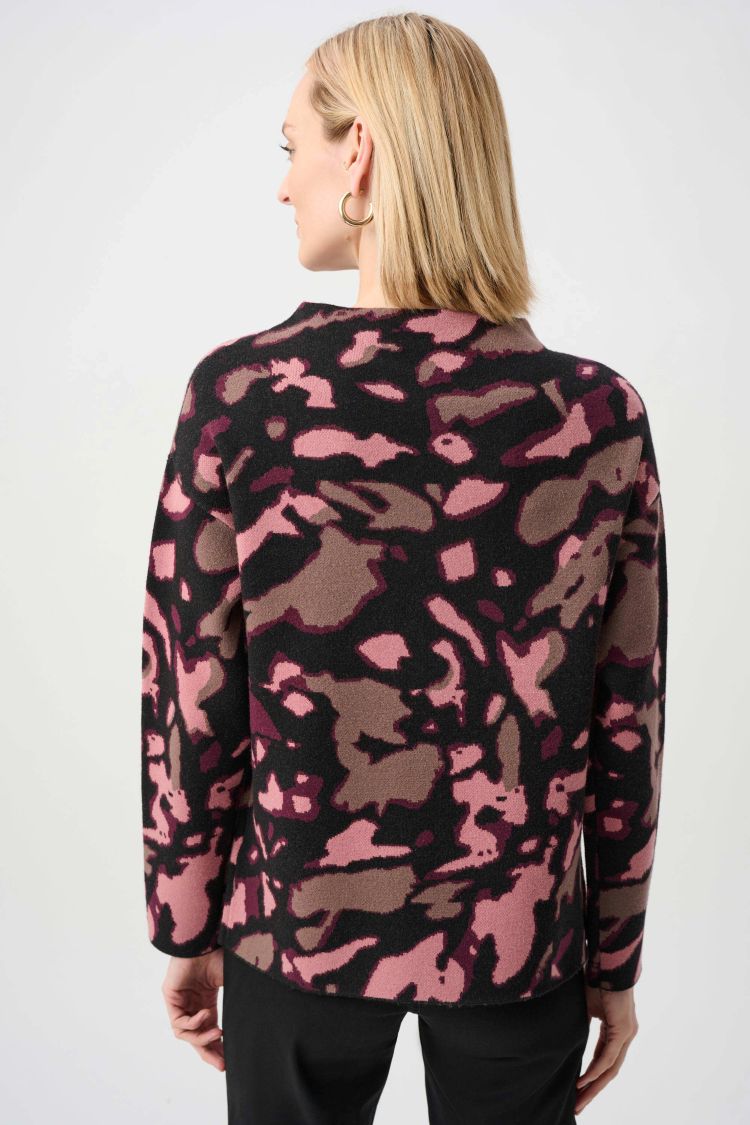 Abstract Sweater With Rhinestones