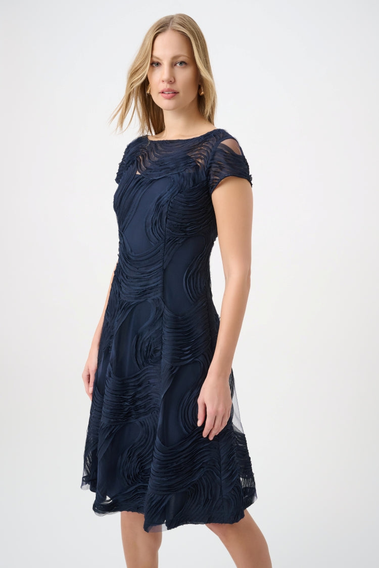 Joseph Ribkoff Ruched A-Line Dress
