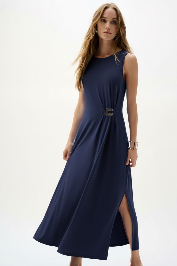 Trapeze Dress With Buckle