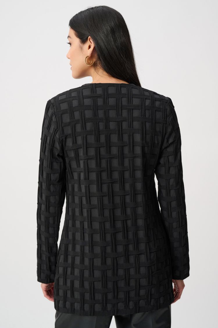 Jacquard Collarless Jacket