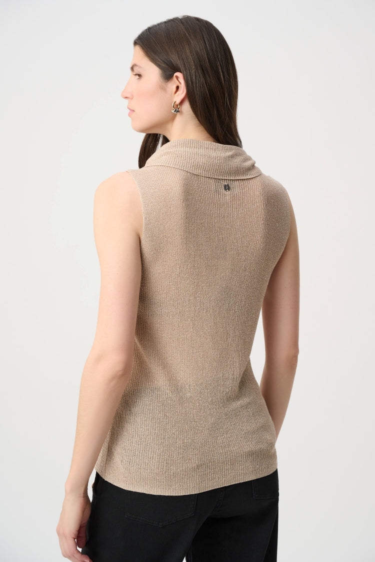 Joseph Ribkoff Metallic Cowl Neck Top