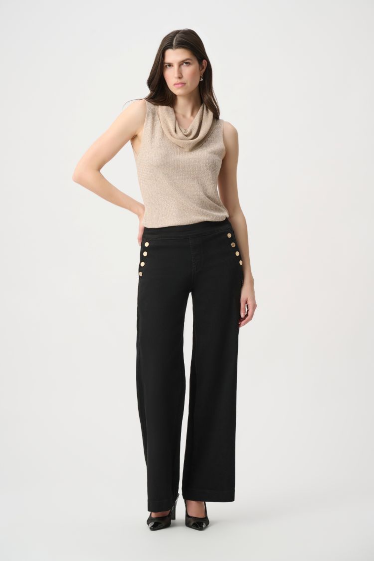 Joseph Ribkoff Metallic Cowl Neck Top