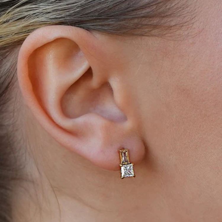 KIRA Boucles d'oreilles rétro en cristal et zircone « Shine in Style »