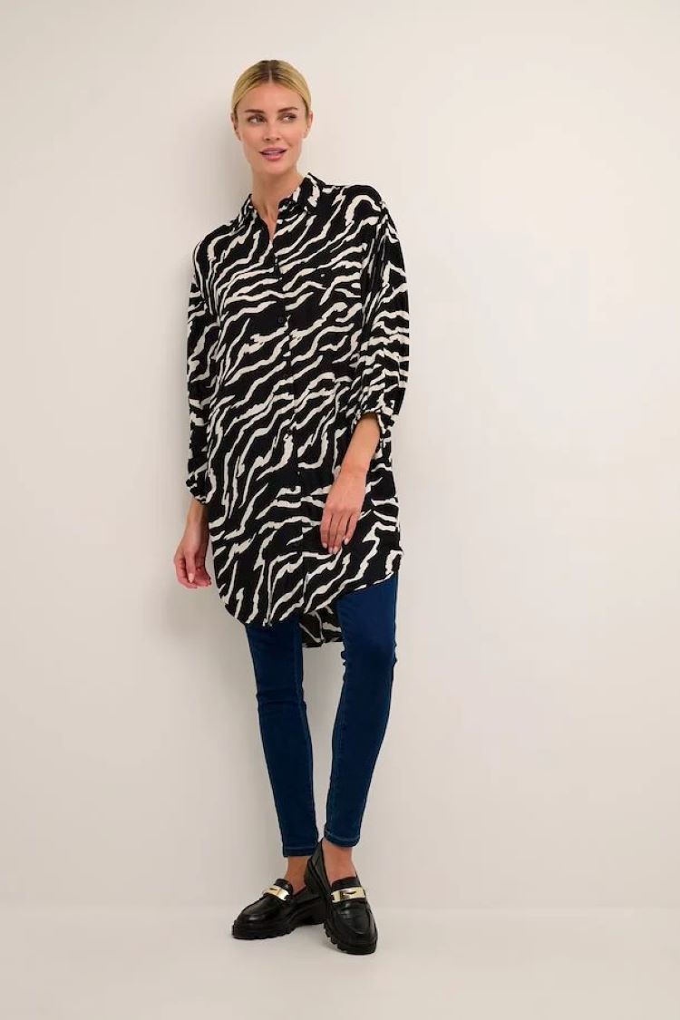 Kaffe Style: 10507260 Zebra print tunic dress
