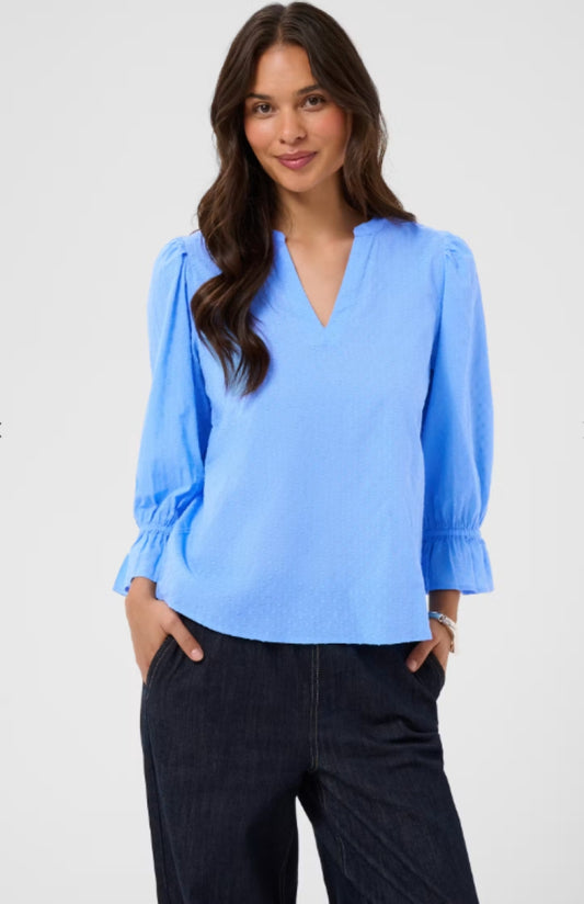 Kaffe Textured Puff Sleeve Blouse