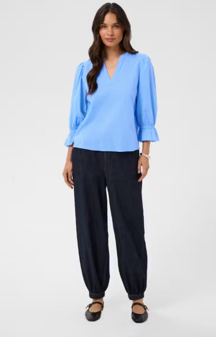 Kaffe Textured Puff Sleeve Blouse