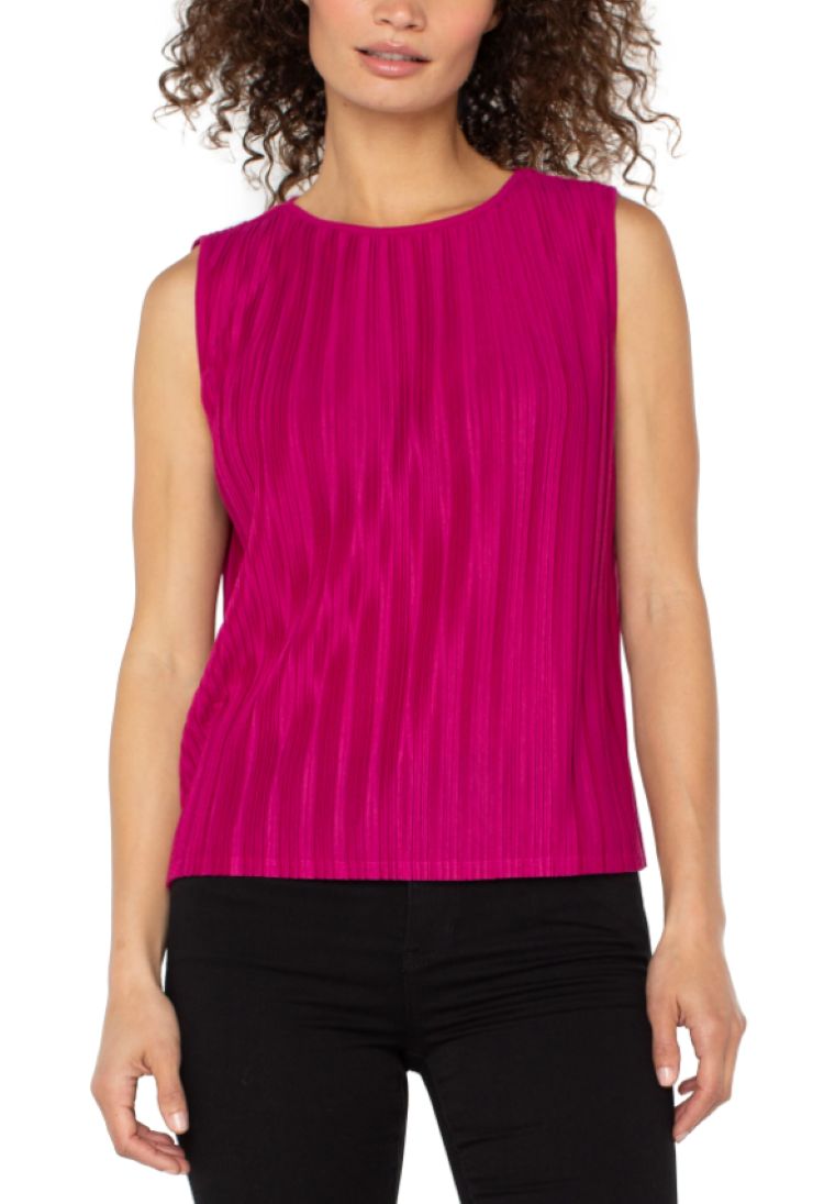 Sleeveless Crew Neck Top