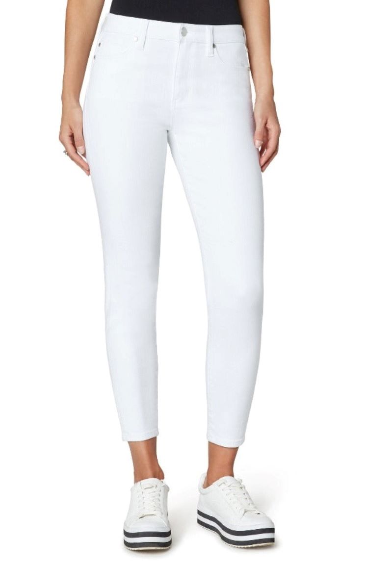 White Liverpool Skinny Jeans Front View