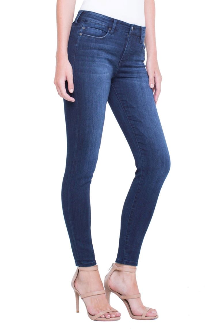 Liverpool blue wash skinny jeans side view