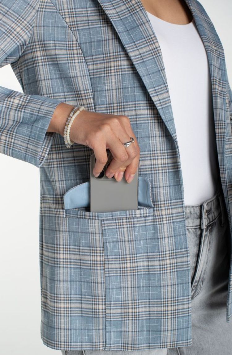 Plaid Boyfriend Blazer