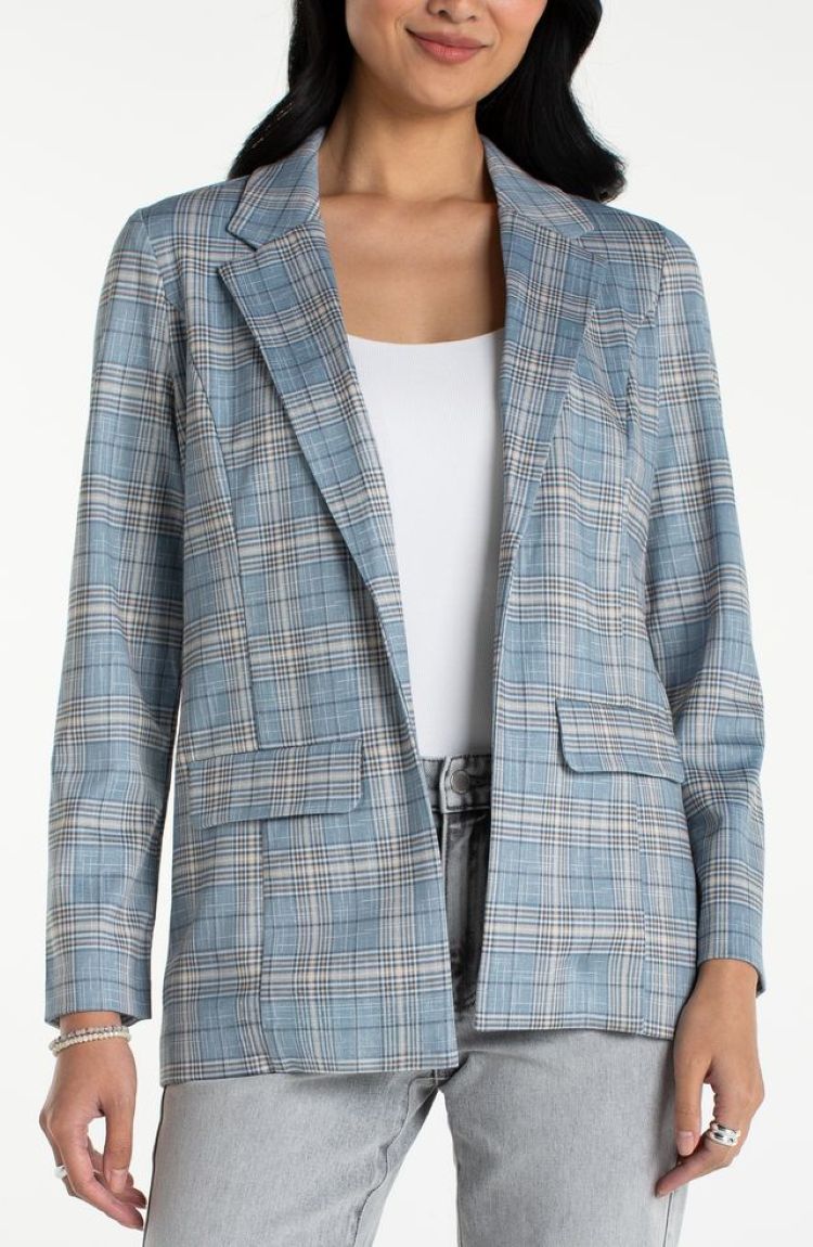 Plaid Boyfriend Blazer