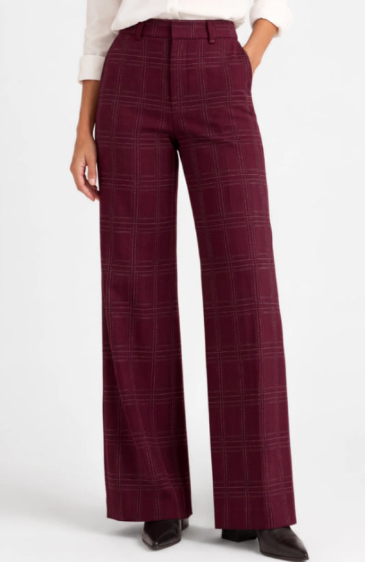 Kelsey Plaid Wide Leg Trouser